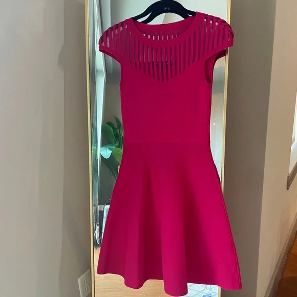 fitted lace wedding dress Fit & Flare Knit Midi Dress | French Connection | Dresses | Orange